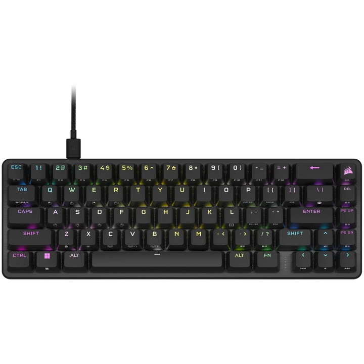 Tastatura mecanica gaming Corsair K65 PRO MINI RGB, 65%, Optical-Mechanical OPX Switch, Backlit RGB LED