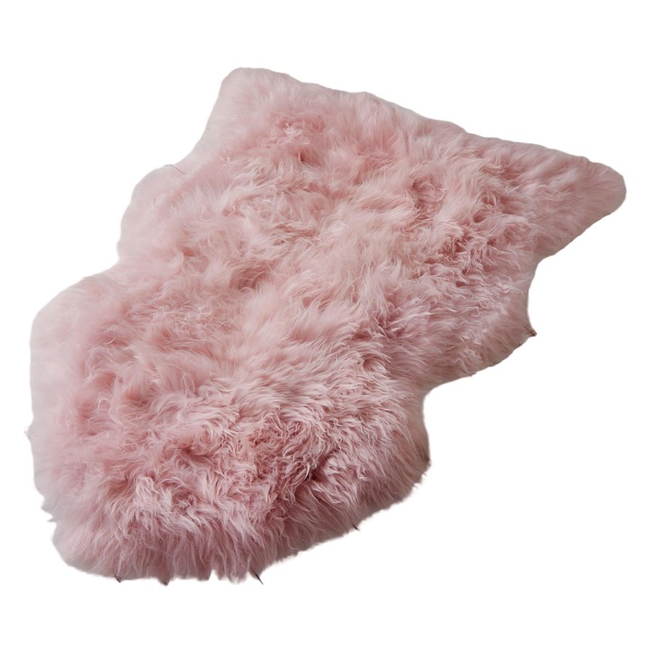 Covor, Native Natural, Piele naturala, 110x60cm, Roz