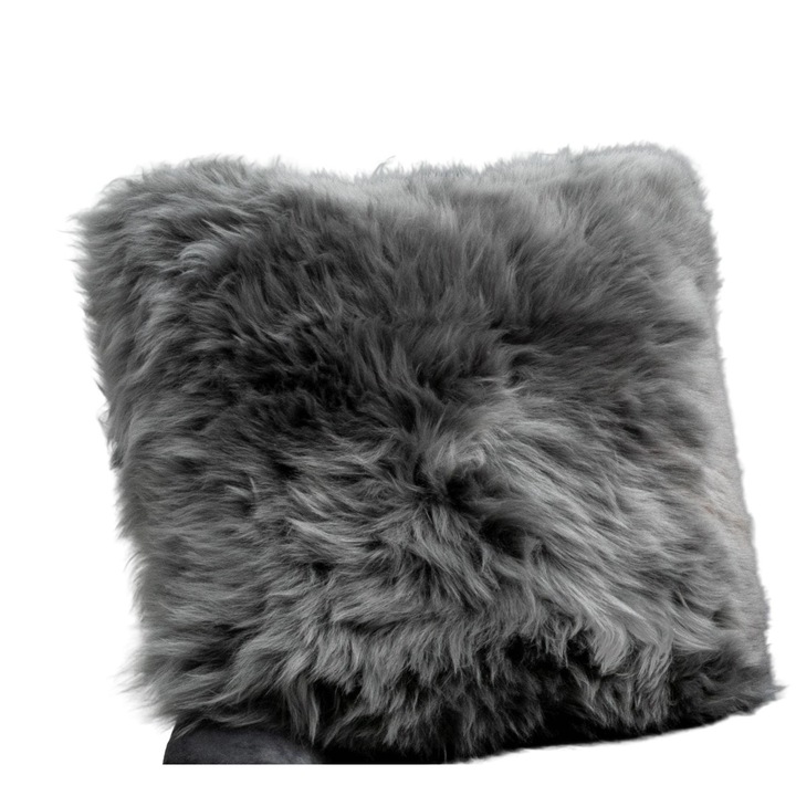 Perna decorativa, Native Natural, Blana naturala, Gri