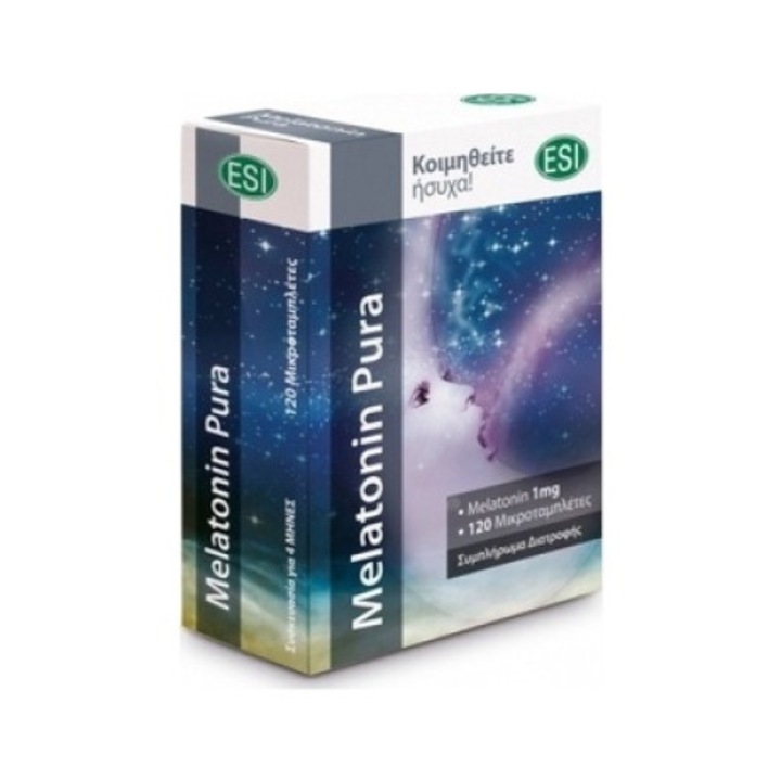 Comprimate pentru somn cu melatonina, ESI, 20 comprimate, Albastru