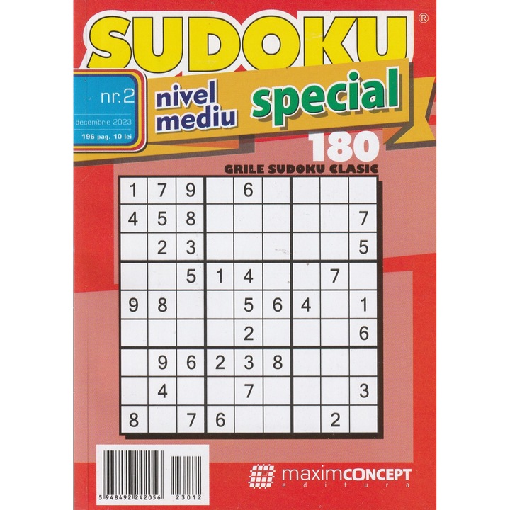 Sudoku nivel mediu special 2, editura Maxim