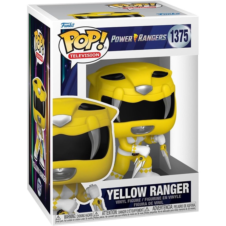Figurina - Power Rangers - Yellow Ranger, Galben, 9.5 cm