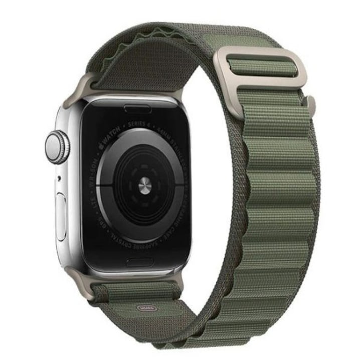 Каишка Alpine, съвместима с Apple Watch Ultra, 9, 8, 7, 6, 5, 4, 3, SE, SE 2, диагонал 42/44/45/49 MM - зелен