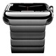 Curea metalica luxury Steel Strap compatibila cu Apple Watch Ultra/SE/9/8/7/6/5/4/3/2/1 Display 42/44/45/49 mm, Negru