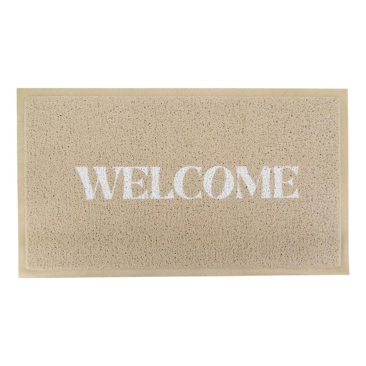 Covoras intrare, Artsy Mats, PVC, 70x40cm, Bej
