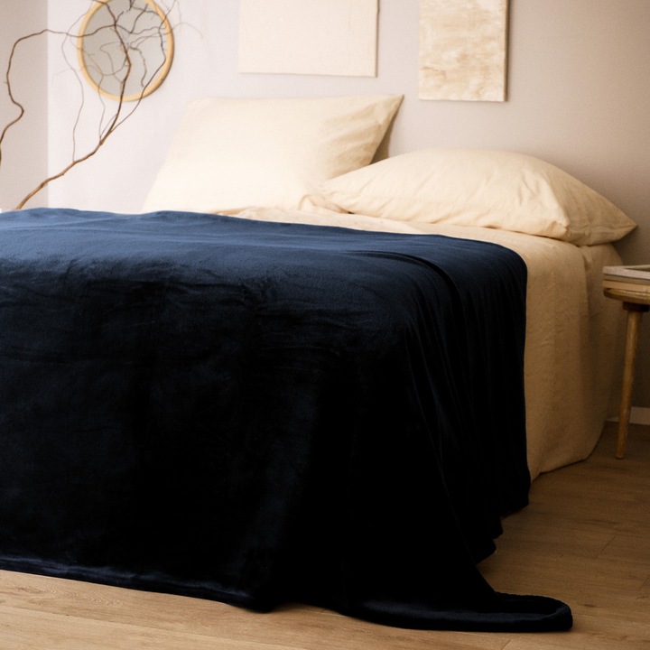 Ágyneműhuzat ROTE sötétkék, 200x220 cm HOMLA