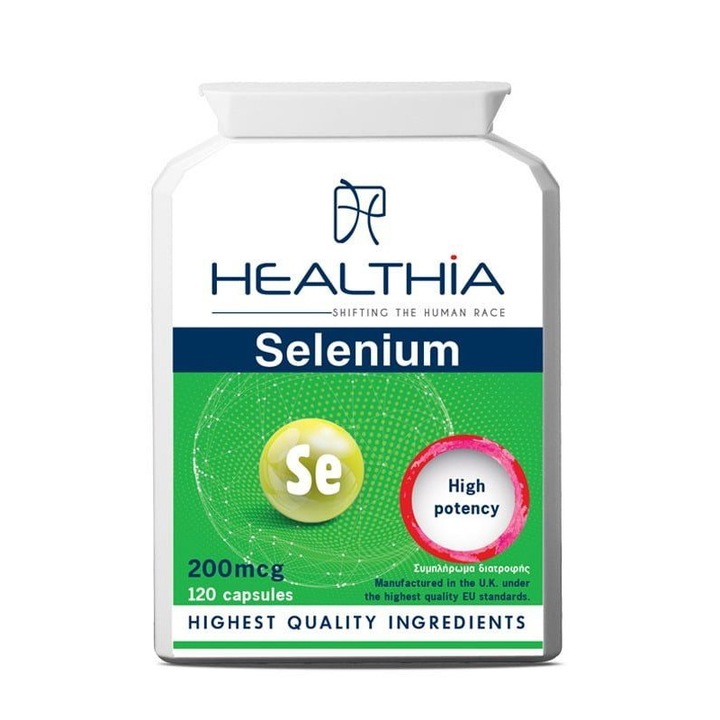 Supliment alimentar Healthia, Selenium, 200mcg, 120 comprimate