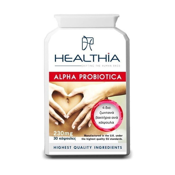 Supliment alimentar Healthia, Alpha Probiotica, 230 mg, 30 capsule