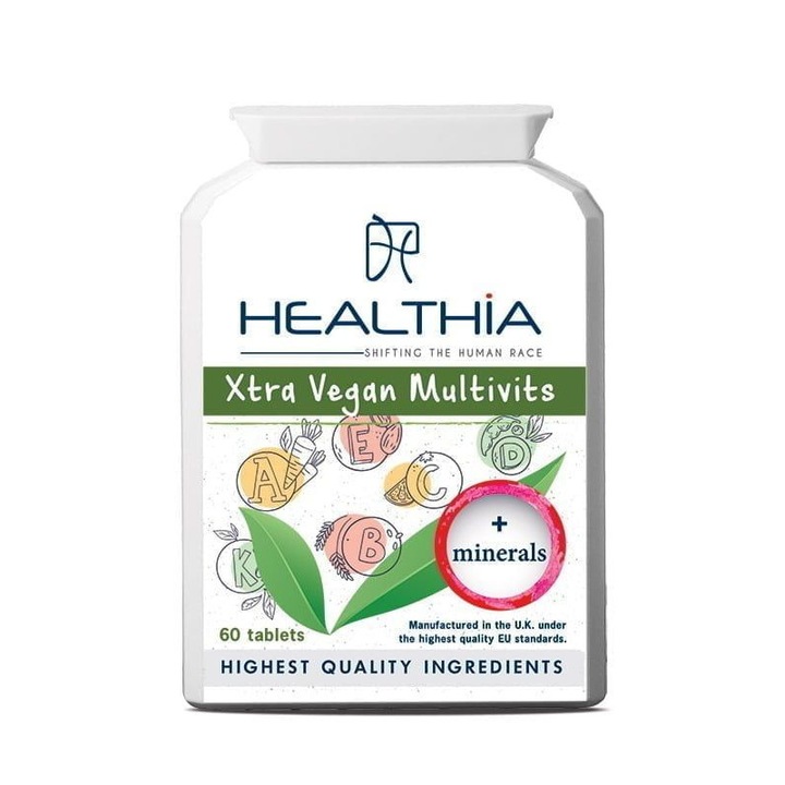 Multivitamine pentru vegetarieni, Healthia, 60 buc, Alb
