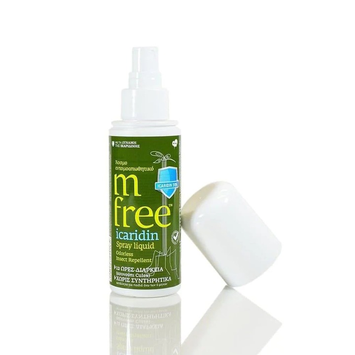 Spray repelent pentru insecte Mfree, Icaridin, 80 ml
