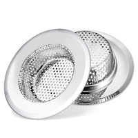 Set 2 site chiuveta pentru protectie scurgere din otel inoxidabil, NUODWELL, Rezistent la rugina si coroziune, Design ergonomic, Pentru cada, pardoseala, baie sau bucatarie, Culoare argint