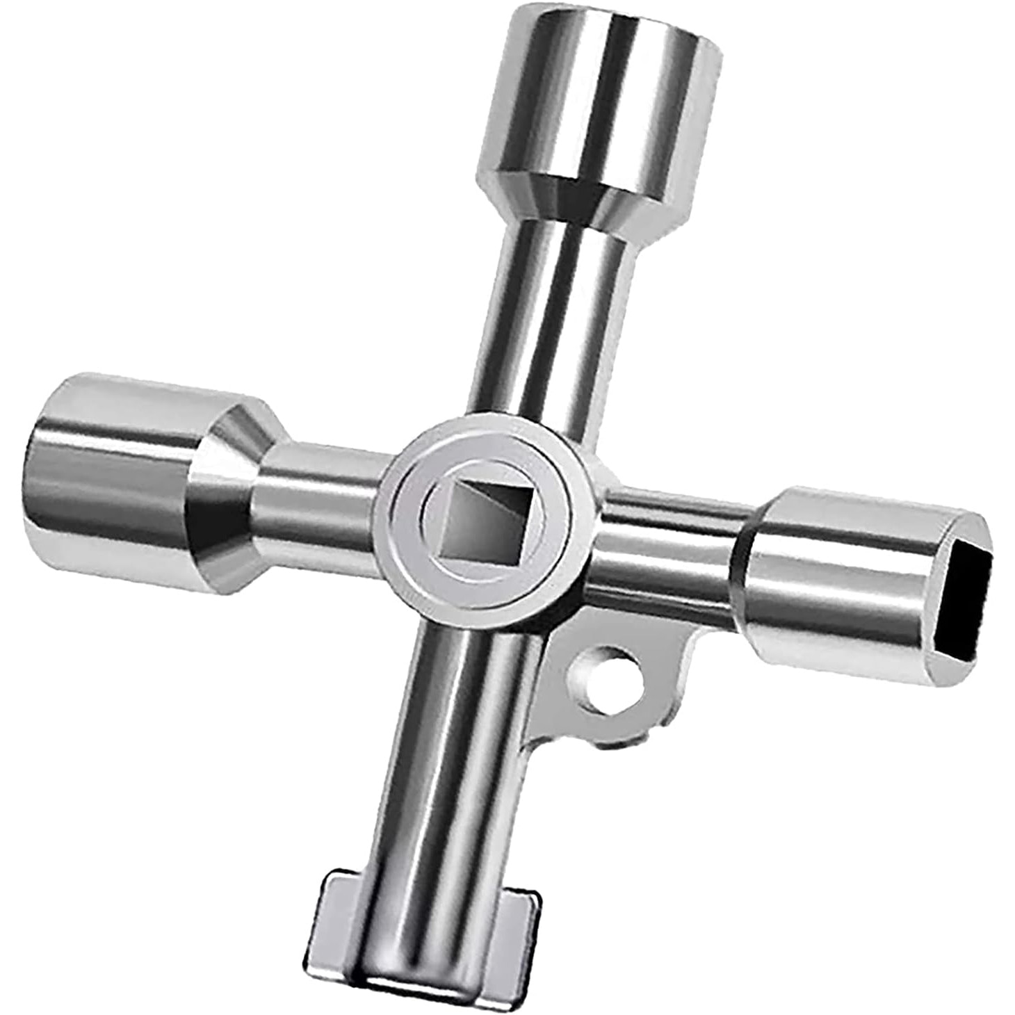 Cheie cu 4 cai, Pentru radiator, 7x7cm, Metal, Argintiu - eMAG.ro