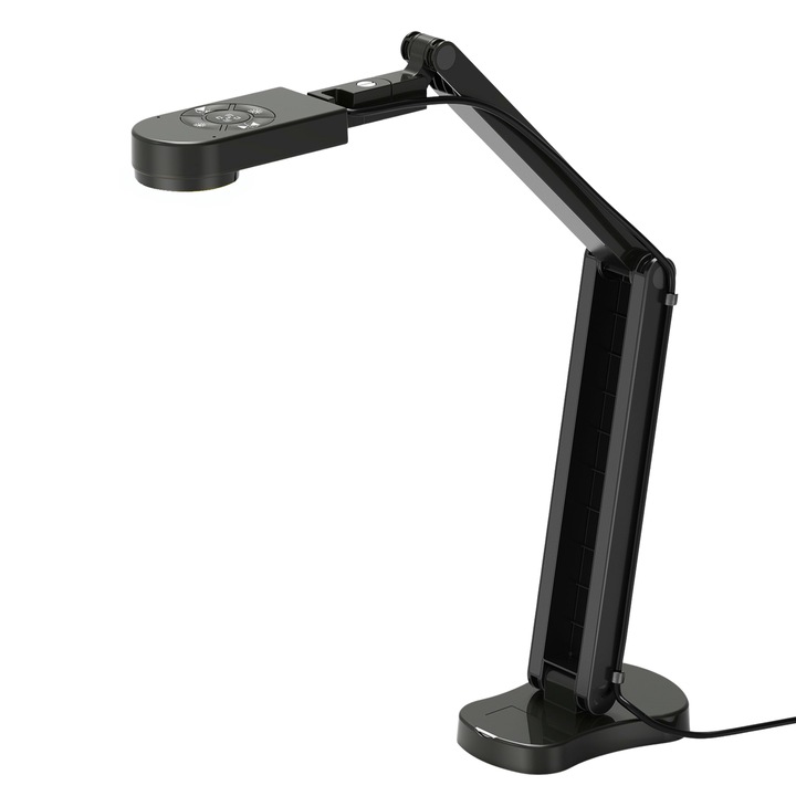 4K 72DESI уеб камера, резолюция 4096 x 2160, 8 MP, за видеоконференции, предавания на живо, онлайн обучение, сканиране на документи, снимки, автофокус и вграден двоен микрофон, съвместима с Mac OSX, Windows, iOS, Android, USB 2.0 интерфейс, черен