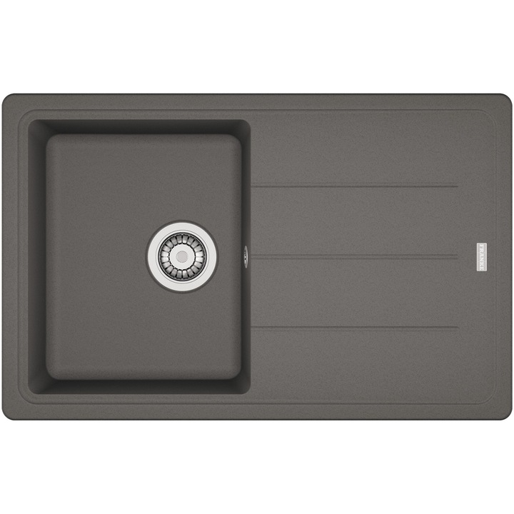 Pachet chiuveta bucatarie Franke BFG 611-78, 780x500 mm + Baterie Novara Plus, Stone Grey