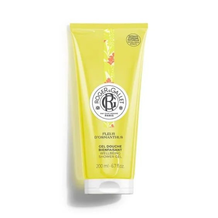 Gel de dus, pentru toate tipurile de piele, Roger & Gallet, Fleur D'Osmanthus, 200 ml
