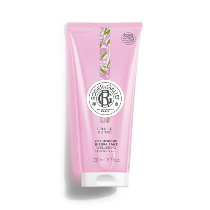 Душ гел с аромат на черен чай, Roger&Gallet, 200 мл, Розов