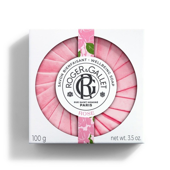 Sapun solid, Roger&Gallet, 100 g, Trandafir, Roz