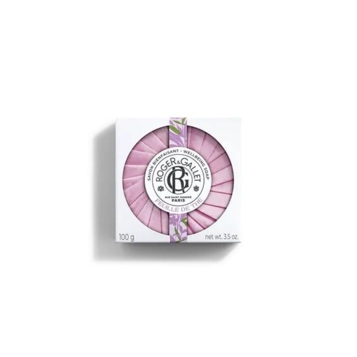 Ароматен сапун Roger&Gallet, Feuille de The, аромат на черен чай, 100 г