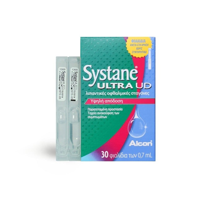 Picaturi lubrifiante pentru ochi, Systane, Acid hialuronic, 0,7 ml x 30 buc
