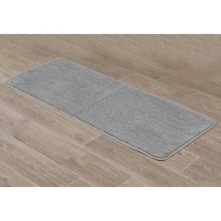 Covoras baie Tendance Marlet, 50x120cm, microfibra, antiderapant, gri