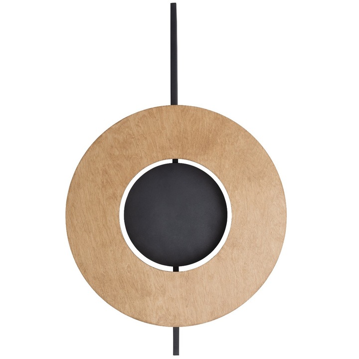 Стенна лампа, Nowodvorski, стомана/дърво, GX53, златисто/черно