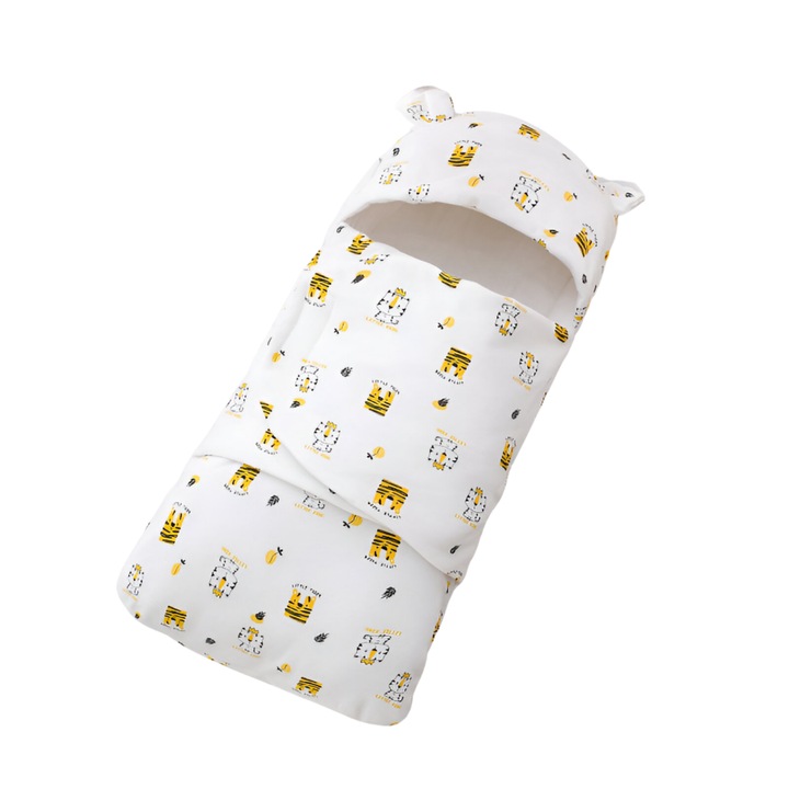 MKT™ bolyhos takaró, 0-6 hónapos, meleg, medve alakú, babapólya, elefánt, fehér