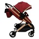 Carucior 2 in 1 transformabil Wonderbb, strangere compacta, geanta scutece, rosu, sport, landou reversibil