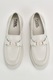 Karl Lagerfeld, Pantofi loafer de piele cu logo, Alb, 39