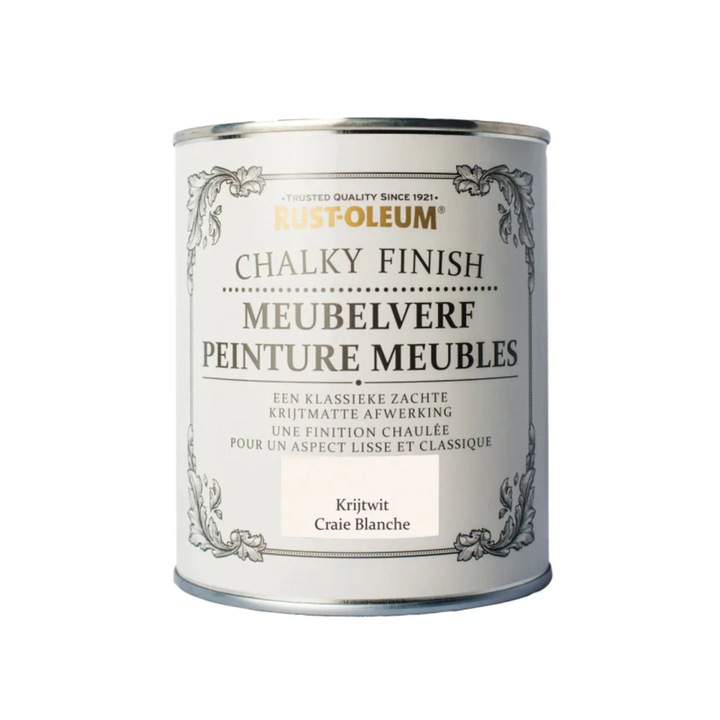 Vopsea Mobila, Rust Oleum, Chalk, Alb, 750 ml