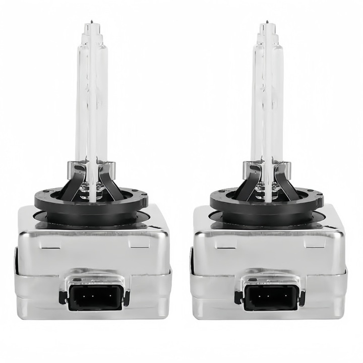 Комплект 2 D1S Xenon крушки за фарове 35W 6000K Бяла, Метална опора