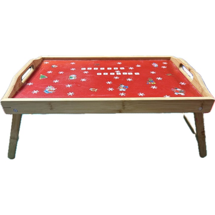 Masuta de cafea, handmade, din lemn si rasina epoxilica, culoare maro, dreptunghiulara, dimensiune 50 cm* 30 cm * 23 cm