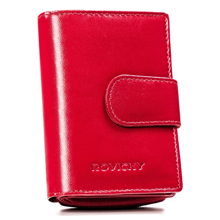 Дамски портфейл, Rovicky, R-RD-41-GCL, Магента, 12.5 x 9 x 2.5 cm