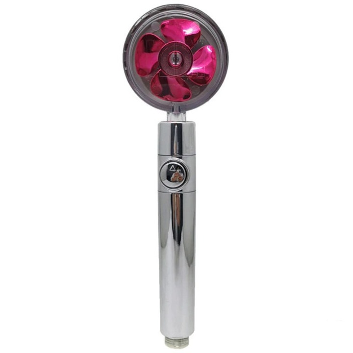 Para de Dus, cu Jet Foarte Putenic si Buton On/Off pe Maner, Filtru AntiCalcar Inclus, Design si Material Premium ABS, Rosu, GARAMI SHOP®