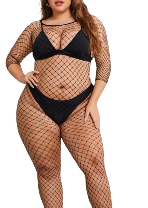 Lenjerie sexy tip plasa, Negru, One size1`2, Negru, One Size