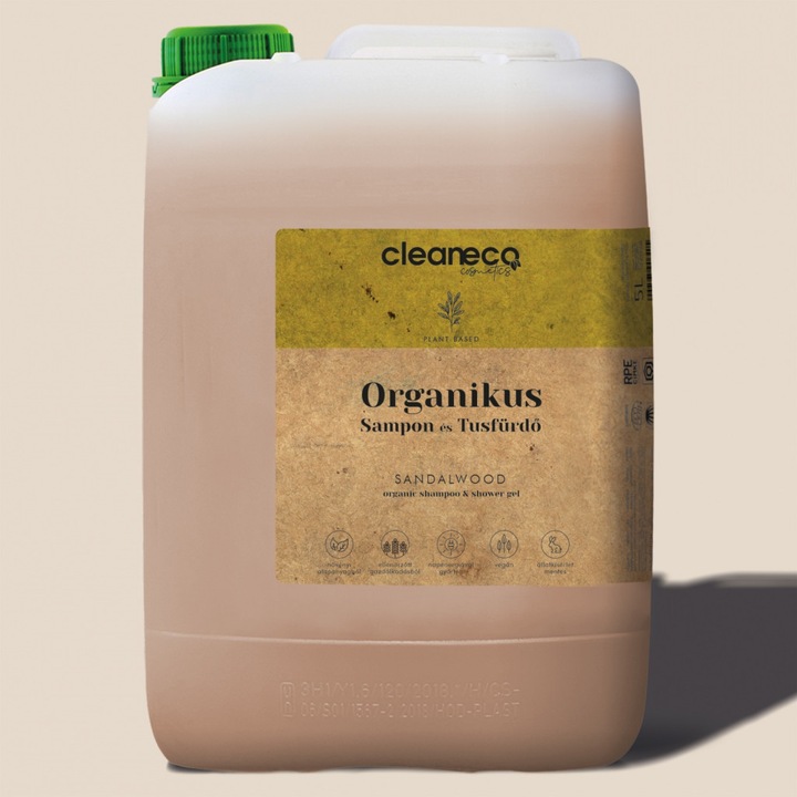 Cleaneco organikus tusfürdő és sampon, Bamboo flower, 5l