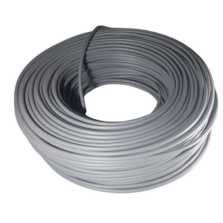 Conductor electric flexibil 4mm² monofilar litat izolatie din PVC culoare gri H07V-K MyF VLPY rola de 10 metri