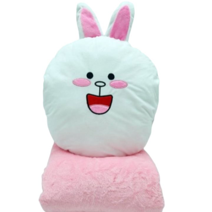 Perna, mascota, incalzitor de maini cu patura de iepure, alba, 35 cm