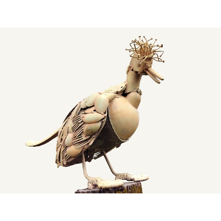 Sculptura unicat, Rata, metal, 45x65x35cm