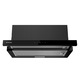 Hota telescopica Pyramis Premium Power Turbo MDT Touch Control Full Black Glass, putere de absorbtie 597mc/h, 1 motor turbo, 60cm, finisaj metal si sticla neagra