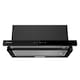 Hota telescopica Pyramis Premium Turbo MDT Touch Remote Full Black Glass, putere de absorbtie 573mc/h, 1 motor turbo, 60cm, finisaj metal si sticla neagra