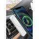 Mágneses vezeték nélküli autós töltő gyorstöltéssel, WaltStore, 15 W, 360 fokos elforgatás, kompatibilis az Iphone MagSafe készülékkel, szürke