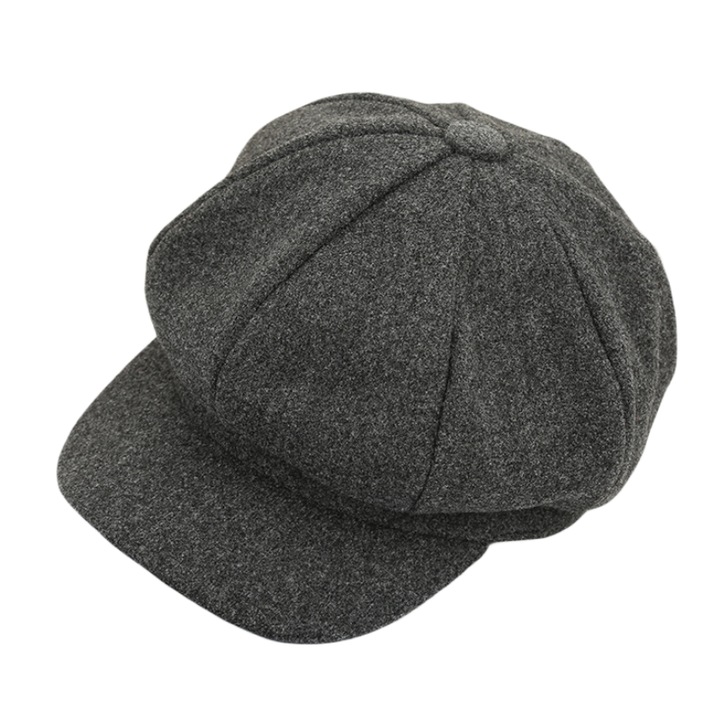 Őszi-téli női sapka, vintage barett, szürke, 55-60cm