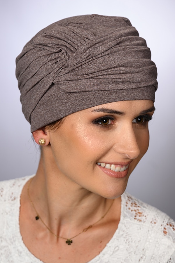 Turban ALMA B/405 unicolor mokka viscoza bumbac atelier lidia - eMAG.ro