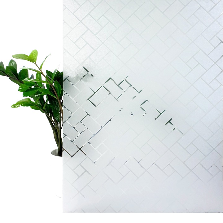 Folie statica pentru decor, 67.5 x 1500 cm, DecoMeister®, Model Dreptunghiuri, G062-067R1500