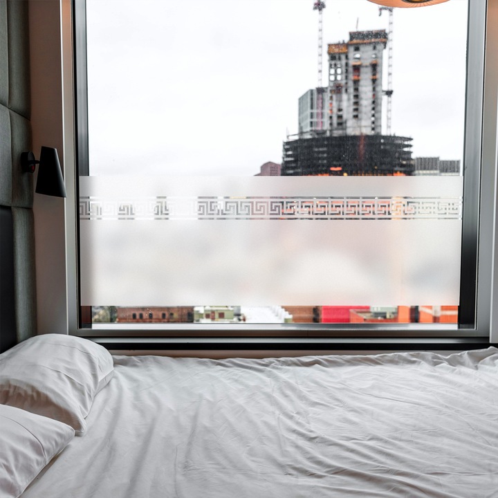 Folie electrostatica pentru decor, 45 x 50 cm, DecoMeister®, Model Model Grecesc, N003-045-0050