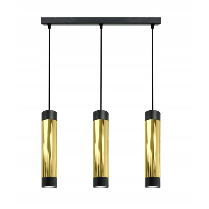 Függőlámpa, Komat, Fém, Fekete