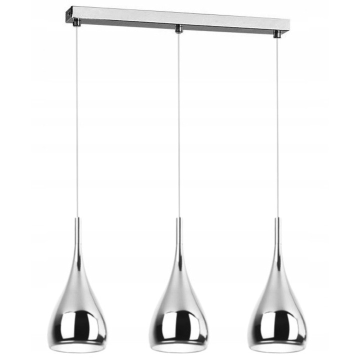 Függőlámpa, Komat, Fém, Króm