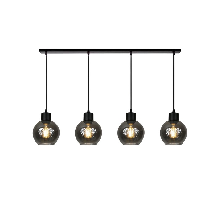 Függőlámpa, Komat, Fém, Fekete