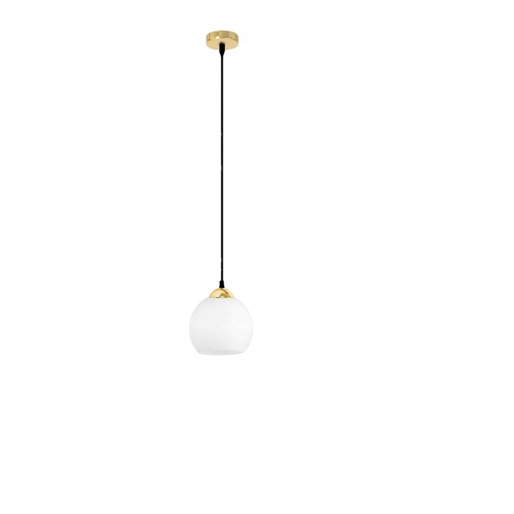 Полилей, Komat, Метал, Цокъл E27, Бяло/Злато