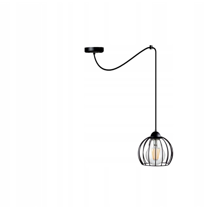 Полилей, Komat, Metal, E27, Черен